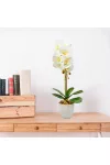 GLOBIZ 11901B Műnövény dekoráció - orchidea - fehér - 48 cm GLOBIZ 11901B Műnövény dekoráció - orchidea - fehér - 48 cm
