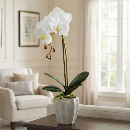 GLOBIZ 11916 Műnövény dekoráció - orchidea - 3 féle - 45 cm GLOBIZ 11916 Műnövény dekoráció - orchidea - 3 féle - 45 cm