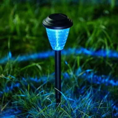GARDEN OF EDEN 13004 Leszúrható szolár lámpa - RGB LED - 9 x 36 cm - színváltós