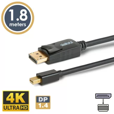DELIGHT 20336B DisplayPort - Mini Displayport kábel - 1.4 - 4K - 1,8 m