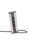 DELIGHT 20483S Sarokelosztó - kapcsolós - 3 x 250V, 16A - 2 x USB, 2,1A - alumínium ház DELIGHT 20483S Sarokelosztó - kapcsolós - 3 x 250V, 16A - 2 x USB, 2,1A - alumínium ház