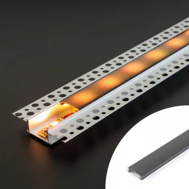 PHENOM 41025M1-BK LED aluminium profil takaró búra - fekete - 1000 mm (41025A1-hez)