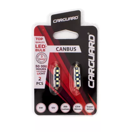 CARGUARD 50783 Autós LED - CAN136 - sofita 36 mm - 350 lm - can-bus - SMD - 5W - 2 db / bliszter CARGUARD 50783 Autós LED - CAN136 - sofita 36 mm - 350 lm - can-bus - SMD - 5W - 2 db / bliszter