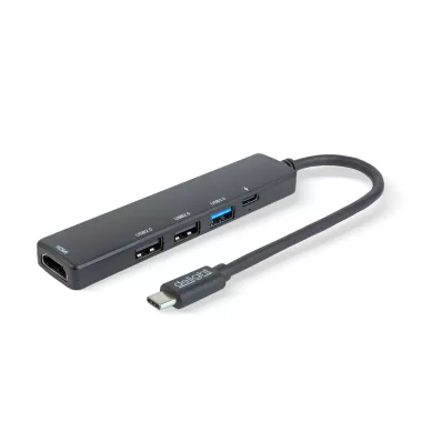 DELIGHT 55064 Multifunkciós USB Hub - HDMI + Type-C 3.0 - 3xUSB-A, 1xType-C - 5 Gbps, 100 W - fekete DELIGHT 55064 Multifunkciós USB Hub - HDMI + Type-C 3.0 - 3xUSB-A, 1xType-C - 5 Gbps, 100 W - fekete