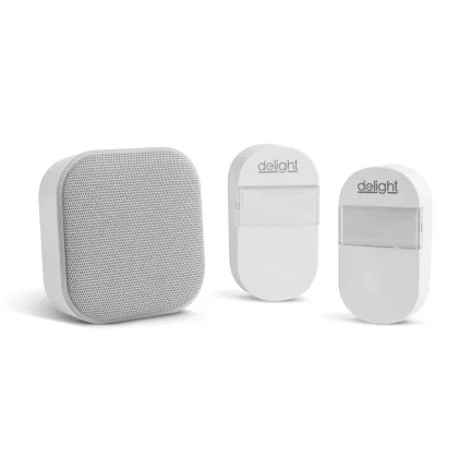   DELIGHT 55346WH-2 2 az 1-ben vezetéknélküli csengő és éjjelifény - Kinetic  - 2 kültéri - fehér