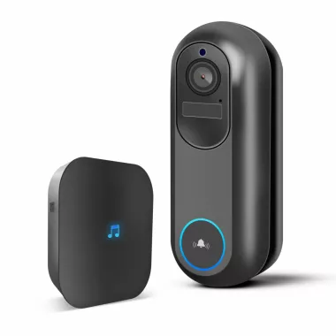 DELIGHT 55387BK Smart Wi-Fi-s videó kaputelefon - akkumulátoros, 12V - MicroSD, FHD, PIR - fekete DELIGHT 55387BK Smart Wi-Fi-s videó kaputelefon - akkumulátoros, 12V - MicroSD, FHD, PIR - fekete
