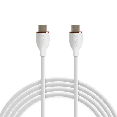 DELIGHT 55554WH-1 Adatkábel - Type-C / Type-C - fehér - 1 m - 3 A - 60 W DELIGHT 55554WH-1 Adatkábel - Type-C / Type-C - fehér - 1 m - 3 A - 60 W