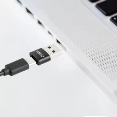 DELIGHT 55556BK Adapter - Type-C / USB-A - 2,4A - 5V DELIGHT 55556BK Adapter - Type-C / USB-A - 2,4A - 5V