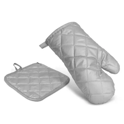 BBQ 56051D Edényfogó kesztyű és alátét szett - 25 cm - szürke BBQ 56051D Edényfogó kesztyű és alátét szett - 25 cm - szürke