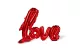 GLOBIZ 56100 Lufi - "LOVE" felirat - metál bordó, fólia - 55 cm GLOBIZ 56100 Lufi - "LOVE" felirat - metál bordó, fólia - 55 cm