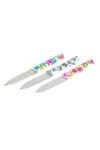 BEWELLO 56317 Konyhai kés készlet - 16 cm - virág mintás - 3 db / csomag