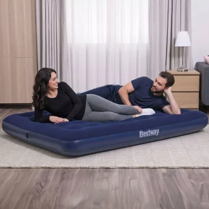 BESTWAY 56434 Felfújható matrac - egyszemélyes, velúr - kék - 191 x 137 x 22 cm BESTWAY 56434 Felfújható matrac - egyszemélyes, velúr - kék - 191 x 137 x 22 cm
