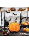 FAMILY 56540A Halloween-i tök dekoráció - 16,5 cm - narancssárga - habszivacs - glitteres