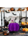 FAMILY 56540B Halloween-i tök dekoráció - 16,5 cm - lila - habszivacs - glitteres