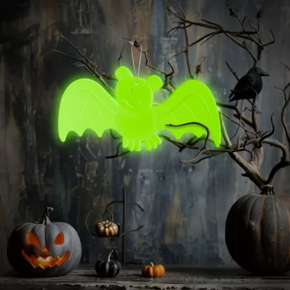 FAMILY 56544A Halloween-i foszforeszkáló dekoráció - denevér - 20 x 10 cm FAMILY 56544A Halloween-i foszforeszkáló dekoráció - denevér - 20 x 10 cm