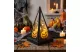 FAMILY 56549A Halloween-i LED lámpás - tök - melegfehér - fekete - 9,5 x 9,5 x 17 cm - 2 x AAA