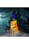 FAMILY 56569C Halloween-i LED dekor - szellem - sárga - 10 színes LED - akasztható - 2 x 2032 - 75 x 35 cm FAMILY 56569C Halloween-i LED dekor - szellem - sárga - 10 színes LED - akasztható - 2 x 2032 - 75 x 35 cm