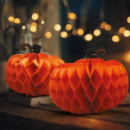 GLOBIZ 56583 Halloween-i dekoráció - tök lampion - papír - 25/30 cm - 2 db / csomag GLOBIZ 56583 Halloween-i dekoráció - tök lampion - papír - 25/30 cm - 2 db / csomag