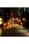 GLOBIZ 56588C Halloween-i világító dekoráció - denevér - tapadókorongos - 12 LED - 20 x 18,5 cm - 3 x AAA