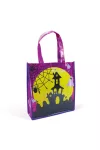 GLOBIZ 56590B Halloween-i ajándéktáska - kastély - 30 x 33 cm - lila
