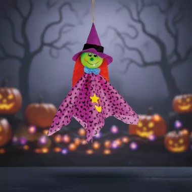 GLOBIZ 56594B Halloween-i dekoráció - felakasztható - boszorkány - 48 x 44 cm GLOBIZ 56594B Halloween-i dekoráció - felakasztható - boszorkány - 48 x 44 cm