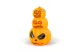 GLOBIZ 56603 Halloween-i világító dekoráció - tök - melegfehér LED - 12 x 7,5 cm - 3 x LR1130