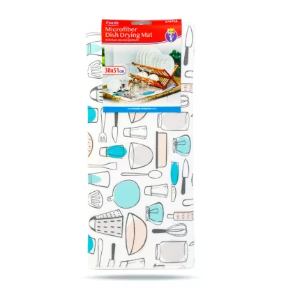   GLOBIZ 57093A Mikroszálas edényszárító alátét - 38 x 51 cm - konyhai eszköz mintás