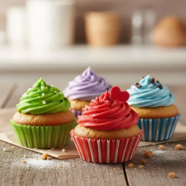 FAMILY 57168A Muffin papír szett - csíkos - 100 db / csomag