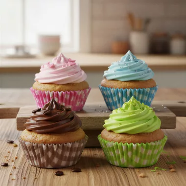 FAMILY 57168S Muffin papír szett - kockás - 100 db / csomag