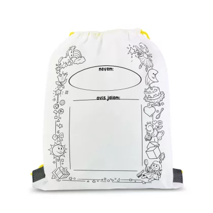   GLOBIZ 57317B Színezhető tornazsák - 4 filccel - 33 x 27 cm