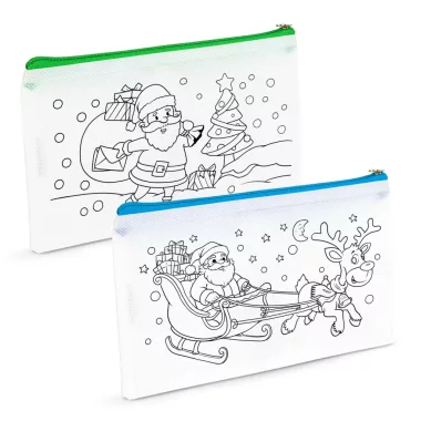 GLOBIZ 57319B Színezhető tolltartó - 4 filccel - 21 x 12 cm - 2 féle
