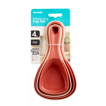   BEWELLO 57549P Mérőkanál szett - műanyag - 17 x 9,3 x 6 cm - 4 db / csomag