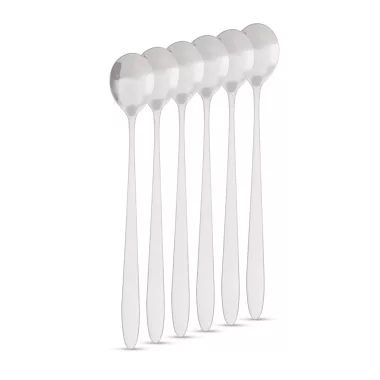 FAMILY 57578 Rozsdamentes acél kávéskanál / latte macchiato kanál - 186 x 30 mm - 6 db / csomag FAMILY 57578 Rozsdamentes acél kávéskanál / latte macchiato kanál - 186 x 30 mm - 6 db / csomag