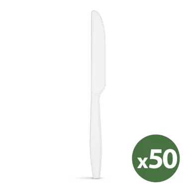 GLOBIZ 57591A-50 Többször használatos bioműanyag kés készlet - 50 db / csomag GLOBIZ 57591A-50 Többször használatos bioműanyag kés készlet - 50 db / csomag