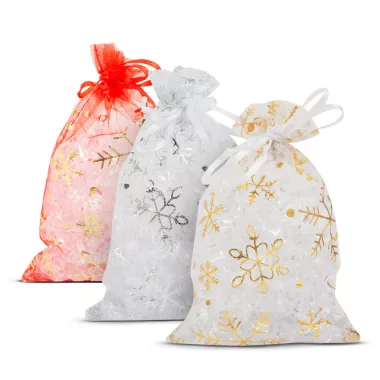 FAMILY 58078A Organza ajándéktasak - 3 féle - 10 x 15 cm FAMILY 58078A Organza ajándéktasak - 3 féle - 10 x 15 cm