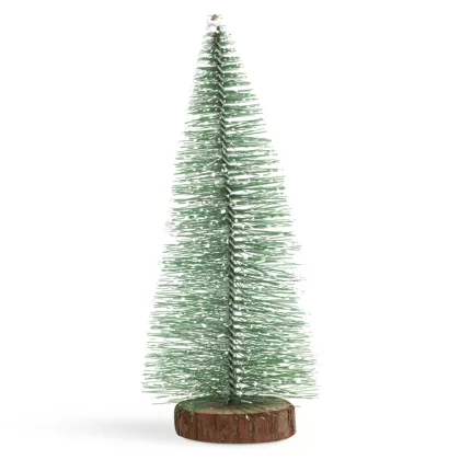 FAMILY 58269C Mini dekor műfenyő - 30 cm - havas, zöld
