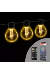 GLOBIZ 58384 Smart fényfüzér - 100-240V - 25 db melegfehér LED - 15 m - bluetooth
