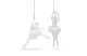 FAMILY 58512 Karácsonyi dísz - akril balerina - 14 x 4 x 4 cm - 2 db / csomag