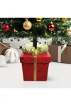 GLOBIZ 58591 Karácsonyfatalp - ajándékcsomag - műkő - 28,5 x 27,7 x 41,5 cm