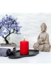 VOG UND ARTHS 58807A Gyertya - piros, illatmentes - 130 g