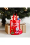 GLOBIZ 59713A Karácsonyi ajándéktáska - csizma - 33 cm - piros