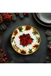 GLOBIZ 59717B Karácsonyi kínálótál - műanyag - mikulásvirág - 22 cm