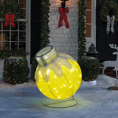 GLOBIZ 59772A Világító dekoráció - gömbdísz - 60 LED - 60 x 83 cm - arany - 100-200V AC GLOBIZ 59772A Világító dekoráció - gömbdísz - 60 LED - 60 x 83 cm - arany - 100-200V AC