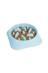 YUMMIE 60061A Etetőtál habzsolásgátlóval - 20 x 20 x 4,5 cm - kék