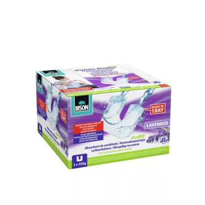 BISON B13354 AirMax páramentesítő utántöltő mágnes tabletta, levendula - 2 x 450 g BISON B13354 AirMax páramentesítő utántöltő mágnes tabletta, levendula - 2 x 450 g