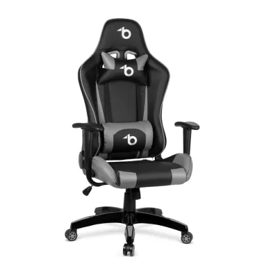 BEMADA BMD1106GY Gamer szék - derékpárnával, fejpárnával - szürke BEMADA BMD1106GY Gamer szék - derékpárnával, fejpárnával - szürke