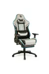 BEMADA BMD1118A Gamer szék párnával - szürke/fekete/kék - 84 x 52 / 48 x 50 cm
