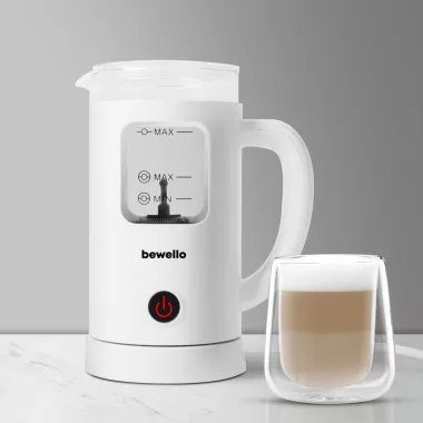 BEWELLO BW1018 Elektromos tejhabosító - 220 - 240V - 550 W - fehér BEWELLO BW1018 Elektromos tejhabosító - 220 - 240V - 550 W - fehér