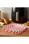 BEWELLO BW1030B Air fryer sütőpapír - olaj nélküli sütőhöz - kockás, négyzet - 23 cm - 50 