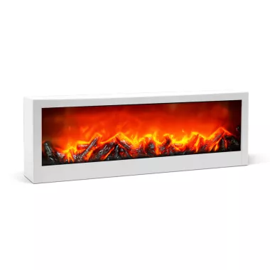 BEWELLO BW2015WH Kandalló LED-es lánghatással - fehér - elemes / USB-s - 60 x 10 x 20 cm BEWELLO BW2015WH Kandalló LED-es lánghatással - fehér - elemes / USB-s - 60 x 10 x 20 cm